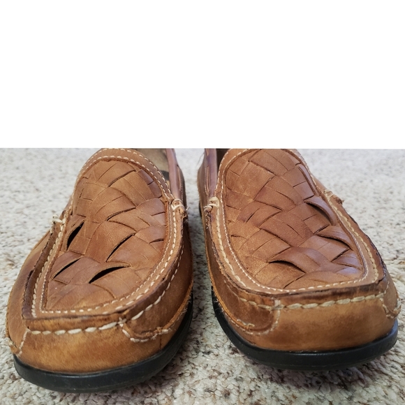 Johnston & Murphy J&M Men\'s 8.5 Brown Loafer Sheepskin Memory Foam Weaved Shoes main image 6